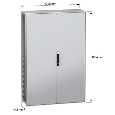 SFN without MP 2D 1800x1200x400 IP55 - Image with dimensions