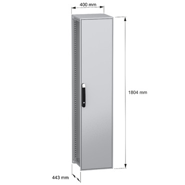 Spacial SFN without MP 1800x400x400 IP55 - Image with dimensions