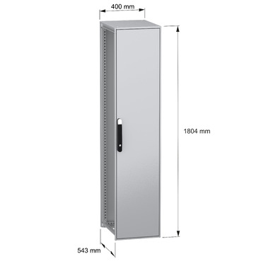 Spacial SFN without MP 1800x400x500 IP55 - Image with dimensions