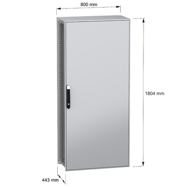 Spacial SFN with MP 1800x800x400 IP55 - Image with dimensions