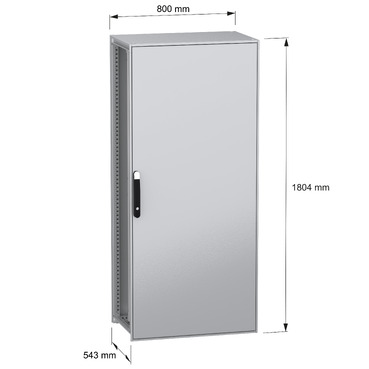 Spacial SFN with MP 1800x800x500 IP55 - Image with dimensions