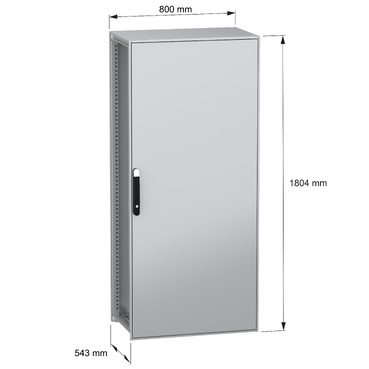 Spacial SFN without MP 1800x800x500 IP55 - Image with dimensions