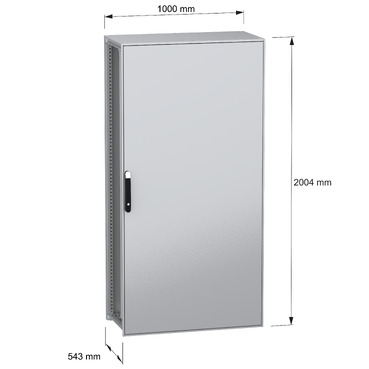 PanelSeT SFN with MP 2000x1000x500 IP55 - Image with dimensions