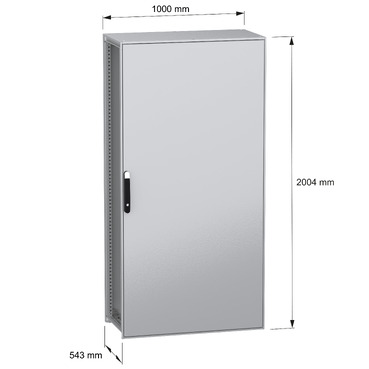 PanelSeT SFN without MP 2000x1000x500, IP55 - Image with dimensions