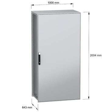 PanelSeT SFN with MP 2000x1000x600 IP55 - Image with dimensions