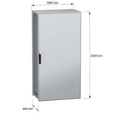 Spacial SFN without MP 2000x1000x600 IP55 - Image with dimensions