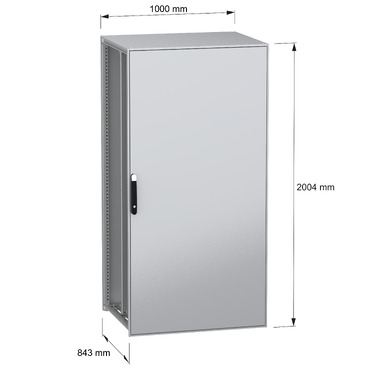 PanelSeT SFN with MP 2000x1000x800 IP55 - Image with dimensions