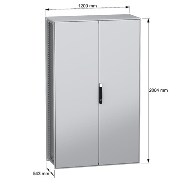 PanelSeT SFN with MP 2D 2000x1200x500 IP55 - Image with dimensions
