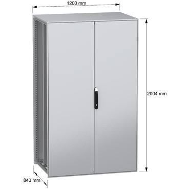 PanelSeT SFN with MP 2D 2000x1200x800 IP55 - Image with dimensions