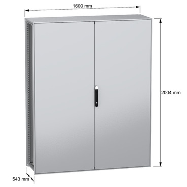 SFN with MP 2D 2000x1600x500 IP55 - Image with dimensions