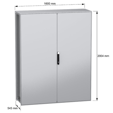 PanelSeT SFN without MP 2D 2000x1600x500 IP55 - Image with dimensions