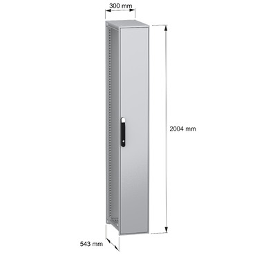 Spacial SFN without MP 2000x300x500 IP55 - Image with dimensions