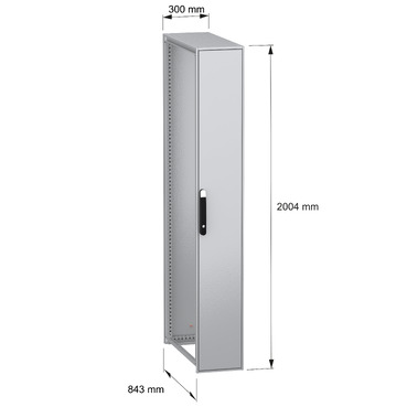 Spacial SFN without MP 2000x300x800 IP55 - Image with dimensions