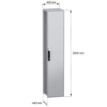 Spacial SFN without MP 2000x400x400 IP55 - Image with dimensions