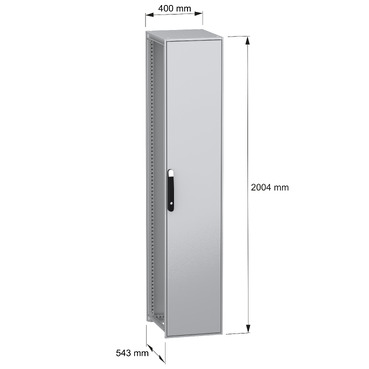 Spacial SFN without MP 2000x400x500 IP55 - Image with dimensions