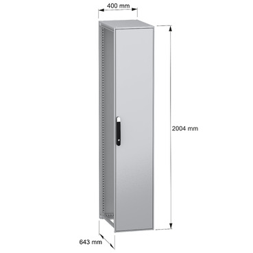 Spacial SFN without MP 2000x400x600 IP55 - Image with dimensions