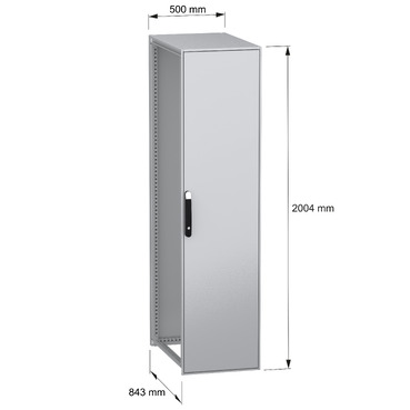 Spacial SFN without MP 2000x500x800 IP55 - Image with dimensions