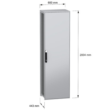 Spacial SFN with MP 2000x600x400 IP55 - Image with dimensions