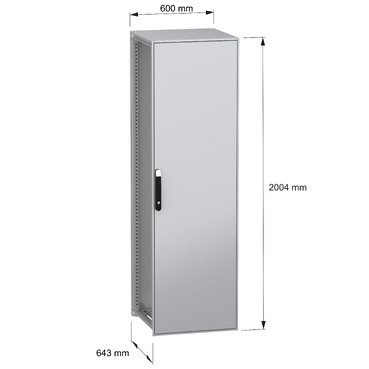 Spacial SFN without MP 2000x600x600 IP55 - Image with dimensions