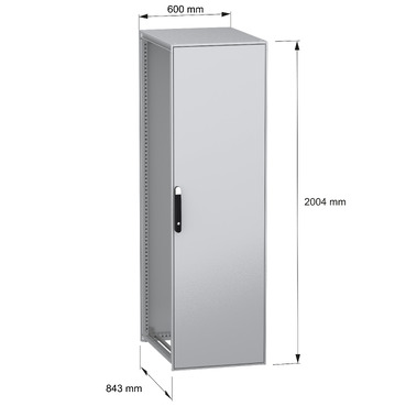 Spacial SFN without MP 2000x600x800 IP55 - Image with dimensions