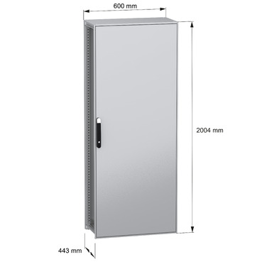 Spacial SFN without MP 2000x800x400 IP55 - Image with dimensions