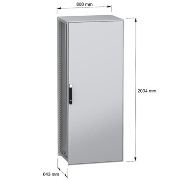 Spacial SFN with MP 2000x800x600 IP55 - Image with dimensions