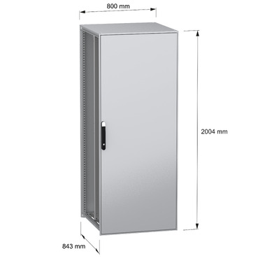 Spacial SFN with MP 2000x800x800 IP55 - Image with dimensions