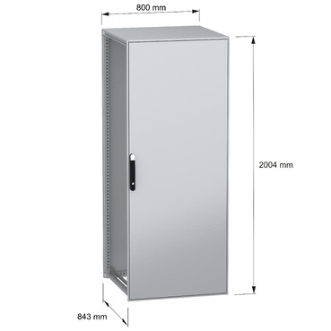 Spacial SFN without MP 2000x800x800 IP55 - Image with dimensions