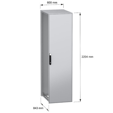 PanelSeT SFN without MP 2200x600x800 IP55 - Image with dimensions