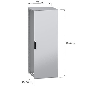 PanelSeT SFN without MP 2200x800x800 IP55 - Image with dimensions