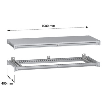 Bottom and top frame, PanelSeT SFN, for electrical enclosure W1000 D400mm, roof included-2