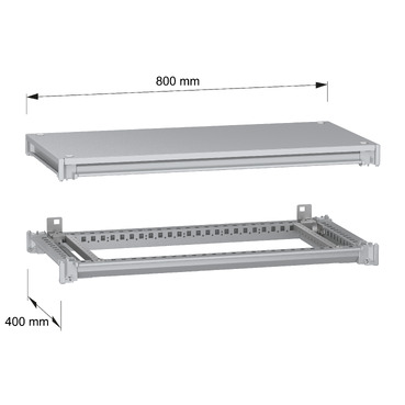 Bottom and top frame, PanelSeT SFN, for electrical enclosure W800 D400mm, roof included-2