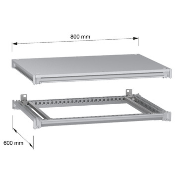 Bottom and top frame, PanelSeT SFN, for electrical enclosure W800 D600mm, roof included-2