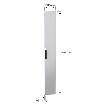 PanelSeT SFN Plain door 2000x300 - Image with dimensions