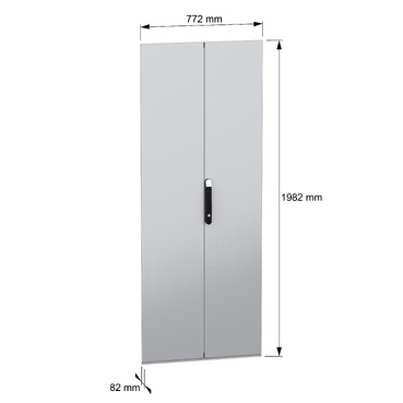 NSYSFND2082D - Double plain door, PanelSeT SFN, PanelSeT SM, for