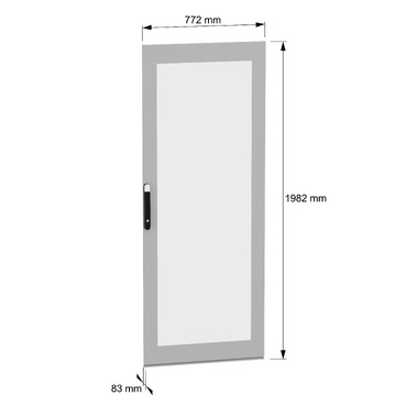 NSYSFND208T - Glazed door, PanelSeT SFN, PanelSeT SM, for