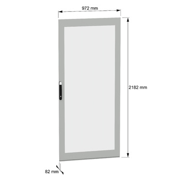 PanelSeT SFN Glazed door 2200x1000 - Image with dimensions