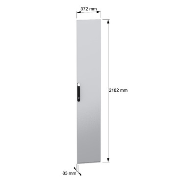 PanelSeT SFN Plain door 2200x400 - Image with Dimensions