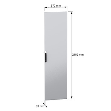 PanelSeT SFN Plain door 2200x600 - Image with dimensions