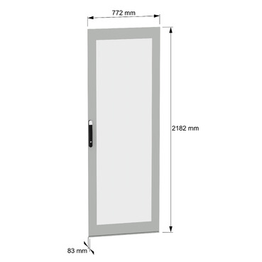 PanelSeT SFN Glazed door 2200x800 - Image with dimensions