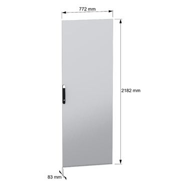 PanelSeT SFN Plain door 2200x800 - Image with dimensions