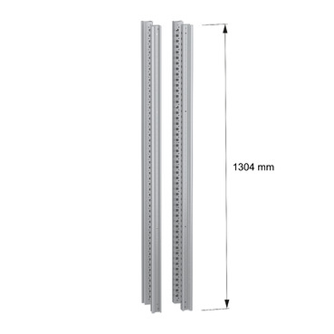 PanelSeT SFN 4 vertical uprights SFN 1400 RAL7035 - Image with dimensions