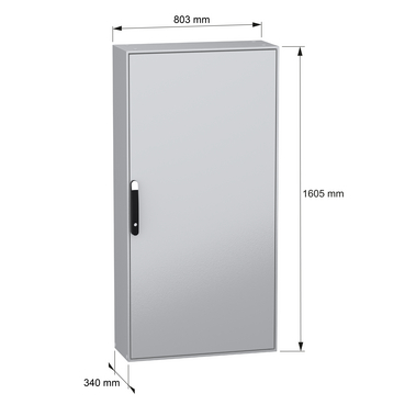 PanelSeT SM - w/mount plate 1600x800x300 - TI - Content