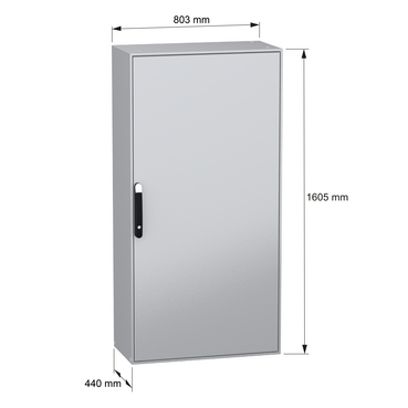 PanelSeT SM - wo/mount plate 1600x800x400 - TI - Content