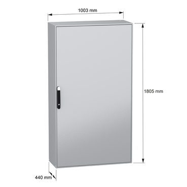 PanelSeT SM - w/mount plate 1800x1000x400 - TI - Content