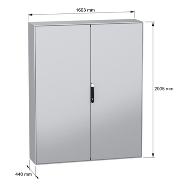NSYSM2016402DP - Spacial SM compact enclosure with mounting plate