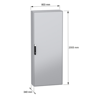 PanelSeT SM - w/mount plate 2000x800x300 - TI - Content