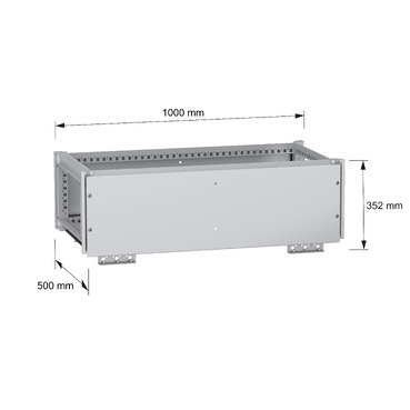 PanelSeT SFN Top busbar chamber 300x1000x500 - Image with dimensions