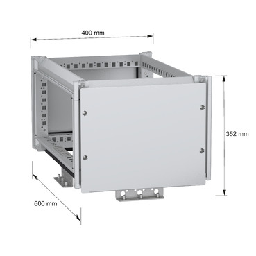 PanelSeT SFN Top busbar chamber 300x400x600 - Image with dimensions