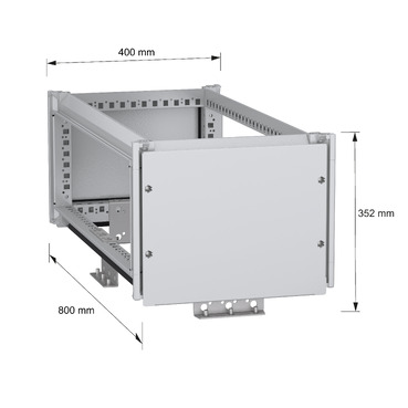 PanelSeT SFN Top busbar chamber 300x400x800 - Image with dimensions